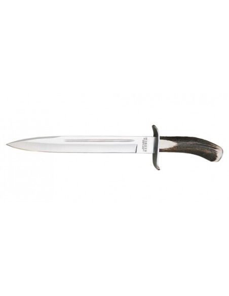 Feststehendes Messer Joker Dolch Klinge 255 mm Griff Hirschhorn natur