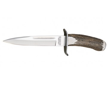 Feststehendes Messer Joker Dolch Klinge 180 mm Griff Hirschhorn natur