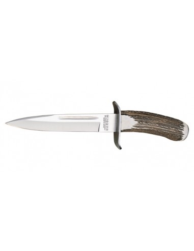 Feststehendes Messer Joker Dolch Klinge 180 mm Griff Hirschhorn natur