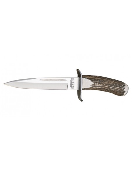 Feststehendes Messer Joker Dolch Klinge 180 mm Griff Hirschhorn natur