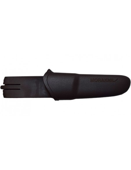 Cuchillo fijo Morakniv Electricista hoja Acero 12C27 (inoxidable) 21 mm mango caucho arena/negro