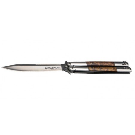 Coltello Magnum Balisong Wood Large &ndash; L'eleganza Funzionale