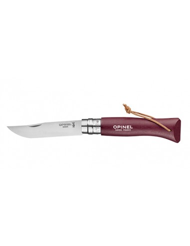 coltello pieghevole Opinel Baroudeur N&deg;08 Inox Grenat