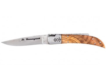 Klappmesser Camarguais Camarguais N&deg;10 geschmiedeter Dreizack mit Olivenholzgriff