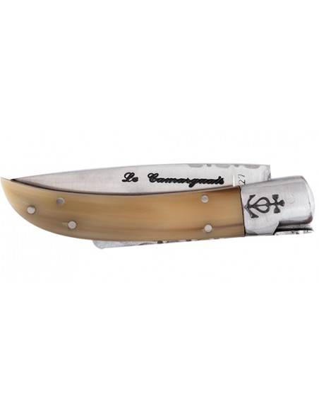 Cleaver Camarguais Camarguais N&deg;10 Trident forg&eacute; manche en Corne