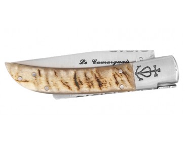 Klappmesser Camarguais Camarguais N&deg;12 geschmiedeter Dreizack mit Widderhorngriff 2