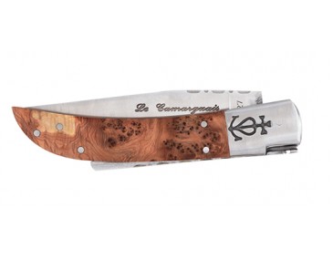 Klappmesser Camarguais Camarguais N&deg;12 geschmiedeter Dreizack mit Wacholdergriff 2