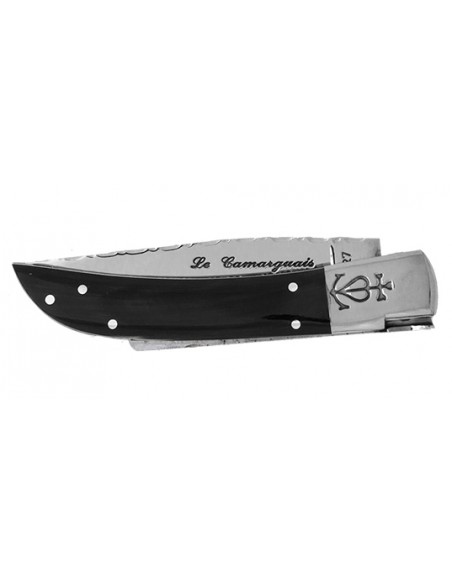 Klappmesser Camarguais Camarguais N&deg;12 geschmiedeter ziselierter Dreizack