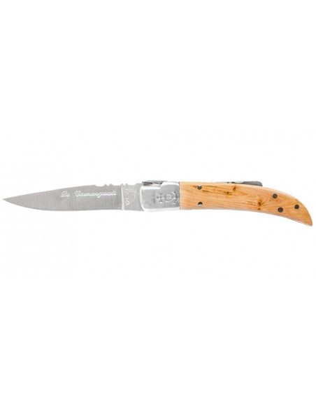 Klappmesser Camarguais Camarguais N&deg;10 Trident geschwei&szlig;t Griff aus Wacholder