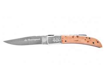 Klappmesser Camarguais Camarguais N&deg;12 Trident geschwei&szlig;t Griff aus Wacholder