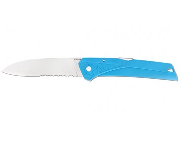 Klappmesser Florinox Kiana blau gemischte Klinge
