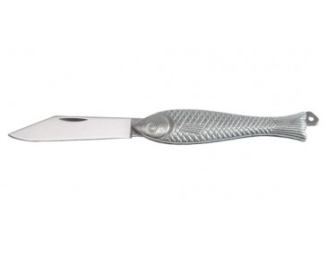 Schl&uuml;sselanh&auml;nger-Messer Mikov Fischform Silber