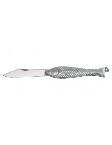 portachiavi coltello Mikov Forme Poisson Argent&eacute;