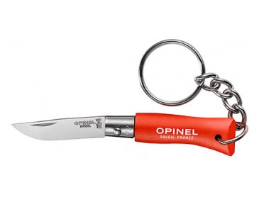 Schl&uuml;sselanh&auml;nger-Messer Opinel N&deg;02 Edelstahl Griff Hainbuche Orange