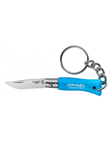 portachiavi coltello Opinel N&deg;02 inox manche Charme Bleu-Cyan