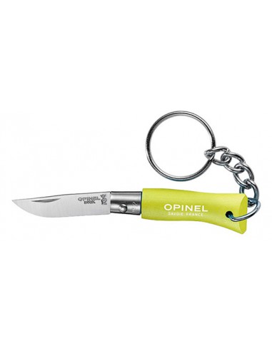 Schl&uuml;sselanh&auml;nger-Messer Opinel N&deg;02 Edelstahl Griff Hainbuche Anis