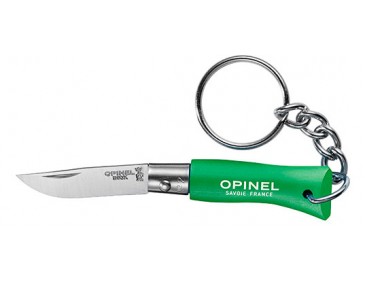 Schl&uuml;sselanh&auml;nger-Messer Opinel N&deg;02 Edelstahl Griff Hainbuche Gr&uuml;n