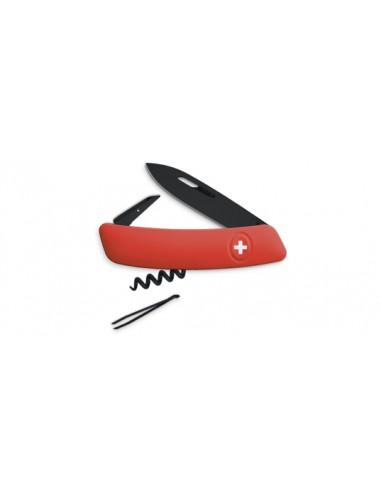 Cuchillo suizo Swiza D01 ALLBLACK, rouge