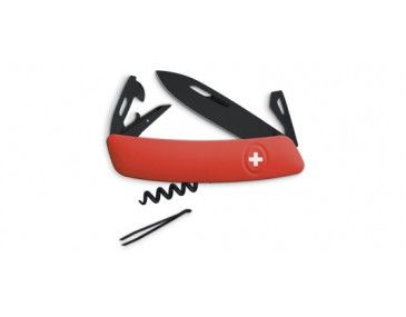 Schweizer Messer Swiza D03 ALLBLACK, rot