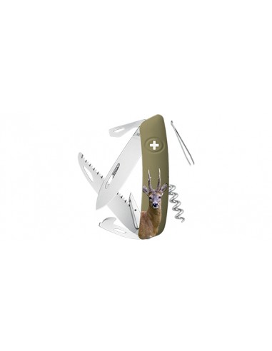 Couteau suisse Swiza D05, olive, impression Chevreuil