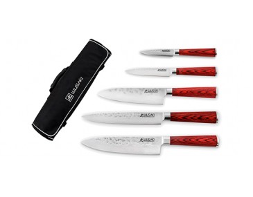 Wusaki Pakka Messer - Koffer mit 5 Pakka-Messern