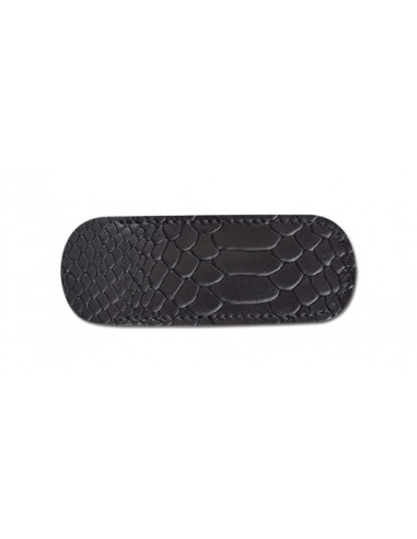 Pielcu Etui Blumenleder Schlangenmuster schwarz