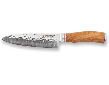 Japanisches Santoku-Messer Wusaki Damas - Santoku-Messer mit Kullen